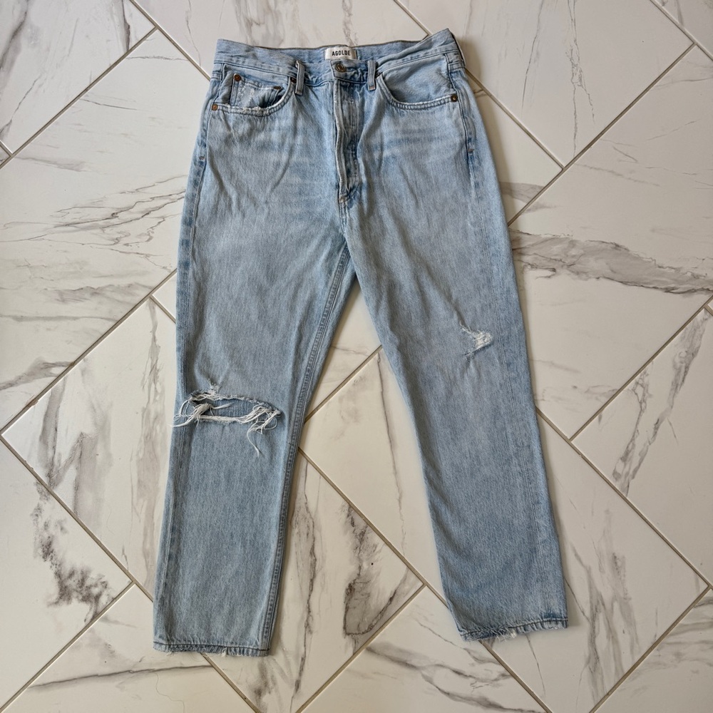 Agolde Riley high rise straight leg jeans size 28
